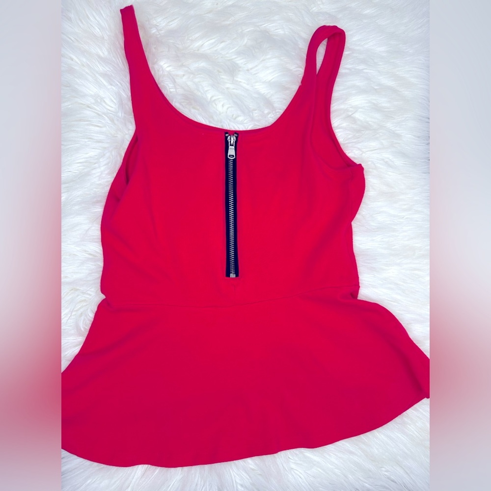 Express Fuchsia Pink Peplum Tank - Picture 3 of 8